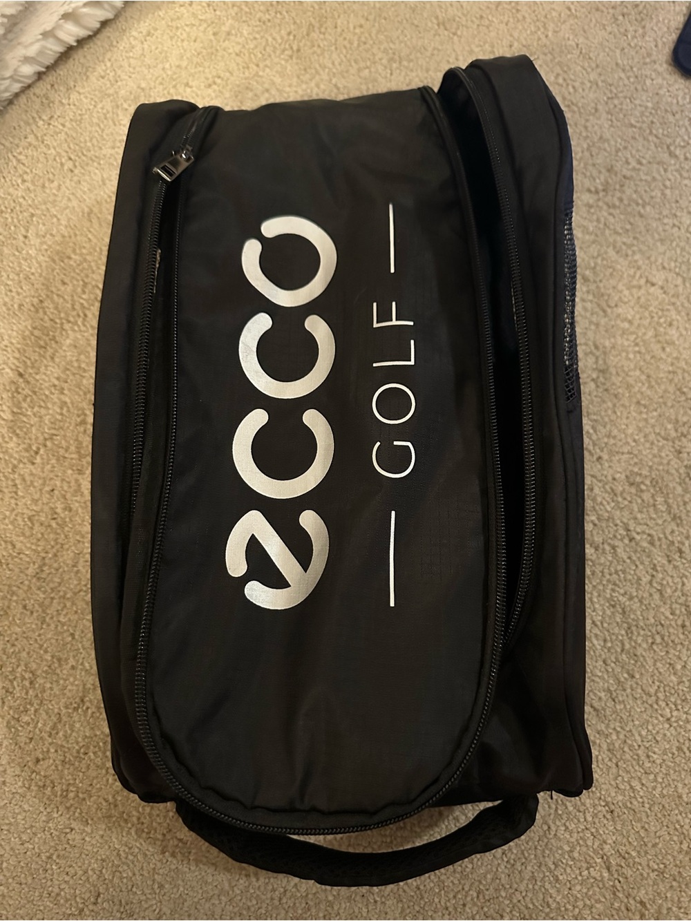 Ecco Black Golf Toiletry Bag - Logo Detail